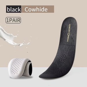 Semelles intérieures sport en cuir de vachette et latex avec soutien de la voûte plantaire, amortissantes, respirantes et confortables pour hommes et femmes - Product Image 3