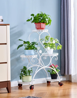 YQ JENMW Salon sol au plafond balcon étagère de rangement à plusieurs étages Placement de plantes d'intérieur support de fleurs