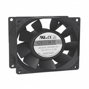 Ventilador Axial de Conducto Crown 8038 T1 DC con Rodamientos de Bolas, Aspas de Plástico, Alimentación Eléctrica, Personalizable OEM para Uso Industrial - Product Image 1