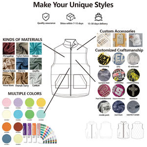 Gilet Imbottito Casual OEM Traspirante Impermeabile Antivento Unisex Senza Maniche <span class=keywords><strong>Trapuntato</strong></span> Invernale con Chiusura a Cerniera - Product Image 6