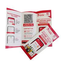 Folletos Comerciales Plegables de Doble Cara, Folletos Personalizados Impresos en Offset, Laminados en Película, Papel de Arte de 157, 200, 300, 350 g/m²