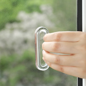 Manija para puerta de vidrio, manija autoadhesiva para ventana corredera, operada a mano, fácil instalación, diseño minimalista para uso en ventanas - Product Image 1
