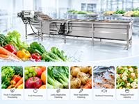 Industriële bubbelwasmachine van roestvrij staal voor het wassen van groenten en fruit, voedselreinigingsapparatuur