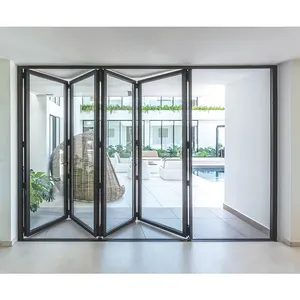 Foshan 6063 T5 porte scorrevoli in alluminio fisarmonica porte a fisarmonica porte interne bifold