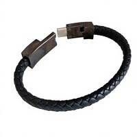 Bracelet en Cuir Câble de Données 20cm 22.5cm ou Sur Mesure USB 2.0 3.0 Ligne de Charge Rapide pour Téléphone Micro iOS Type C