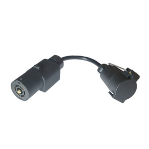 <b>Us</b> To Euro 7 Way Trailer <b>Plug</b> <b>Adapter</b> Wiring Connector For Brake Light And Turn Signal Conversion - Product Image 2