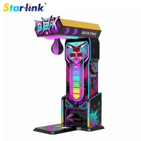 Machine de test de force de frappe et de coup de pied 2-en-1 à monnayeur, jeu d'arcade avec affichage des scores lumineux LED pour lieux de divertissement