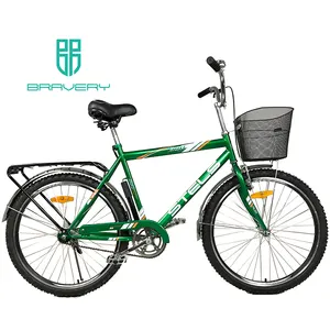 Stock 26 pollici stels oem factory men' bike vendita calda city bike bicicletta per adulti freno a pedale con cestello per il mercato del kazakistan