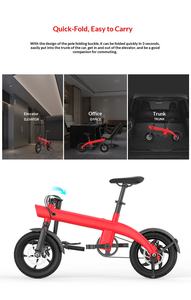 Vélo Électrique Pliable 14 Pouces 250W 36V <span class=keywords><strong>à</strong></span> Batterie Amovible, Cadre en Alliage d'Aluminium, Freins <span class=keywords><strong>à</strong></span> <span class=keywords><strong>Disque</strong></span> 7 Vitesses, Éclairage LED, Idéal Ville - Vente Flash - Product Image 3