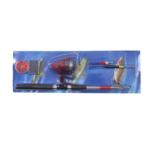 Kit complet de moulinet de <span class=keywords><strong>canne</strong></span> à pêche pour enfants, ensemble de moulinet de <span class=keywords><strong>canne</strong></span> à pêche télescopique avec hameçons et flotteurs, fils perlés en carton blist - Product Image 2
