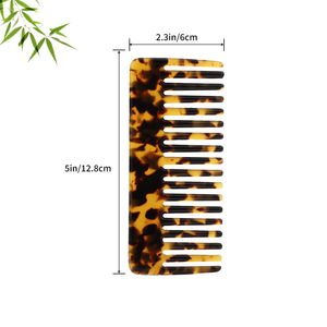 Sisir Rambut Akrilik Anti-Statik Berkualitas Tinggi yang Dapat Disesuaikan, Sisir Rambut Selulosa Asetat Portabel untuk Salon, Sisir Rambut Asam Asetat dengan Logo Kustom - Product Image 3