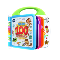 Nouvelle tablette d'apprentissage interactive pour enfants en plastique de 12 pages, livre de 100 mots sur les animaux, jouet éducatif à piles avec chansons