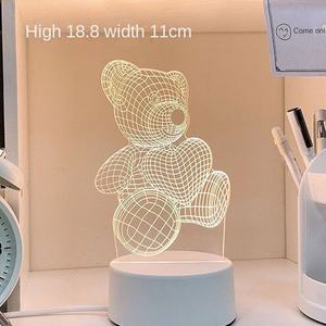LOGO personalizzato 3D acrilico notte creativa lampada da tavolo USB LED per la camera da letto atmosfera per la scuola Plug-in a batteria per bambini - Product Image 6