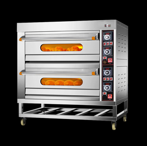 Four électrique commercial Aurbrand <span class=keywords><strong>à</strong></span> 2 étages, plateaux, étagères, commande numérique, 380V, autonome, garantie 1 an pour boulangerie, <span class=keywords><strong>pizza</strong></span>, gâteau - Product Image 2