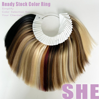 Extensiones de cabello humano con anillo nano y microcuentas prefabricadas de metal en stock al por mayor, extensiones completas de cabello