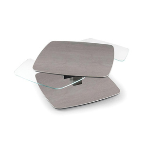 <span class=keywords><strong>Table</strong></span> de cocktail extensible moderne <span class=keywords><strong>en</strong></span> céramique et <span class=keywords><strong>verre</strong></span> <span class=keywords><strong>avec</strong></span> mécanisme rotatif innovant pour le salon - Product Image 3