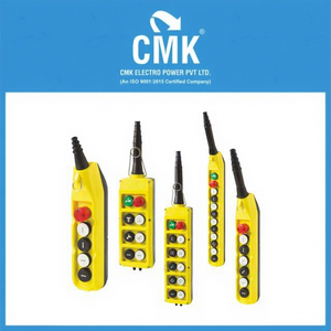 Control de Plástico Amarillo CMK para Grúa, Control de Velocidad Dual, Botón de Parada de Emergencia 2-14, Clasificación IP65, 440V 10A, 50000 - Product Image 1