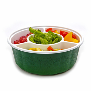 Boîte d'emballage de sushi, <span class=keywords><strong>bento</strong></span> <span class=keywords><strong>rond</strong></span> jetable à emporter, boîte ronde en plastique pour la vente, 50 pièces - Product Image 4