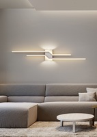 Luz de pared lineal LED para dormitorio, moderna, minimalista, para sala de estar, sofá, lámpara de pared de fondo, luz principal para cabecera