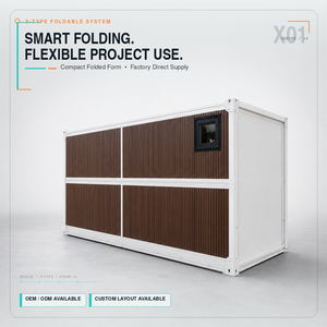 บ้านสำเร็จรูปพับได้ X-TYPE รุ่น X01 โมดูลสำนักงานทรงสี่เหลี่ยมพร้อมผนังไม้ ดีไซน์พับเก็บได้อย่างชาญฉลาด - Product Image 1