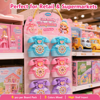 Bonbons en gros Halal OEM en forme de téléphone mignon pour enfants, cadeaux de fête, bonbons tablettes aux fruits 4g, jouet princesse à cadran rotatif