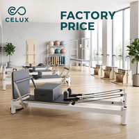 Lit de Pilates Reformer Portable Professionnel à Base en Aluminium Robuste, Machine d'Entraînement, Capacité 180 kg, pour la Rééducation Clinique