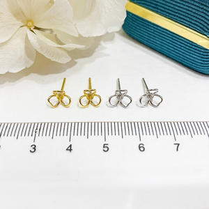 ต่างหูเงินแท้ S925 แบบติดหู ประดับมุก DIY พร้อมลูกปัดกลมขนาด 4-5 มม. แบบเจาะรู-20966 - Product Image 2