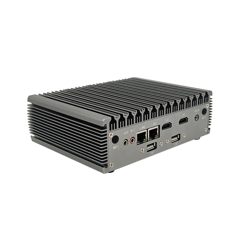 MINI PC Fanless industrial 8G 256G 2LAN baixo consumo de energia 2COM 2HD Core i3 i5 i7 computadores industriais Fanless