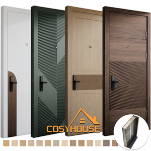 Interior MDF Wooden Door Modern Bedroom Door Flush Door for House Apartment Hotel Custom Size - Product Image 1