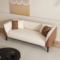 Nouvelle arrivée, canapé carré inclinable en PU, canapé moderne 2/3 places, petit canapé pour salon, hôtel et maison de location