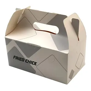 Caixa de papel de embalagem de alimentos rápida, venda quente personalizada, caixa de papel de remoção kfc frango frango francesa, almoço para comida
