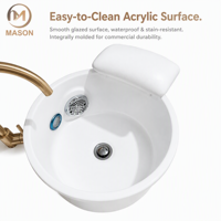 Bassin de spa en acrylique mobile pour pieds-Surf à lumière LED colorée, jets en acier inoxydable et piscine de thérapie de manucure des ongles