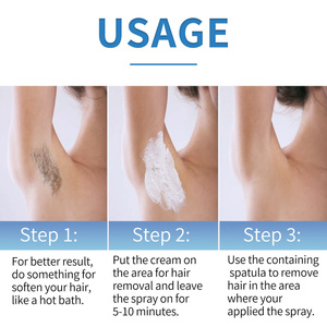 Aerosol de depilación natural al por mayor para depilación indolora efectiva hidratante no irritante 30ml para bikini/piernas íntimas - Product Image 6