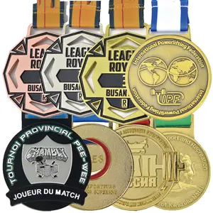 Fornitore professionale Logo personalizzato produzione Souvenir Gold Football Bike Marathon Running Sports Metal Medal