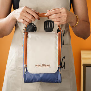 Bolsa refrigeradora de alimentos para acampar al aire libre suave a prueba de fugas de material Oxford ligero con logotipo personalizado con diseño popular - Product Image 5