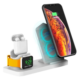 3 en 1 W 10W Qi rápido del teléfono inalámbrico cargador para iPhone Samsung <span class=keywords><strong>Apple</strong></span> <span class=keywords><strong>Watch</strong></span> Series - Product Image 1