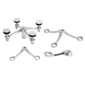 हॉट सेलिंग Hl आधुनिक स्टेनलेस स्टील ग्लास दीवार मकड़ी फिटिंग मिरर पॉलिश फिनिश अनुकूलित आकार होटल पर्दा दीवार 5 वर्ष - Product Image 4