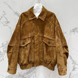 جاكيت نسائي شتوي للخريف من جانكوكو ، جاكيت نسائي من الجلد الطبيعي ، جاكيت منفوخ من جلد الماعز - Product Image 5