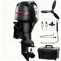 Moteur hors-bord V6 4 temps EFI 100 CV 115 CV à économie de carburant et faibles vibrations, directement de l'usine, pour yachts et pêche commerciale