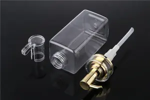 Sinh Thái Thân Thiện Sang Trọng Vàng Mỹ Phẩm Twist Airless Bơm 500 Ml Rõ Ràng Frosted Kết Thúc Phân Hủy Sinh Học Rỗng Chai Dầu Gội Đầu Vật Nuôi - Product Image 4