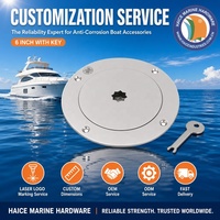 Nouveau couvercle de plaque de pont détachable en acier inoxydable 316 4 pouces Marine antidérapant Inspection trappe clé Yacht bateau matériel accessoires