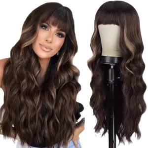 วิกผมยาวหยิกแบบดั้งเดิมของแบรนด์ในประเทศ 70 ซม. 220 กรัม พร้อมผมม้าปัดข้าง ทำจากเส้นใยทนความร้อนสูง แนวผมธรรมชาติ ปิดคลุมทั้งศีรษะ - Product Image 1