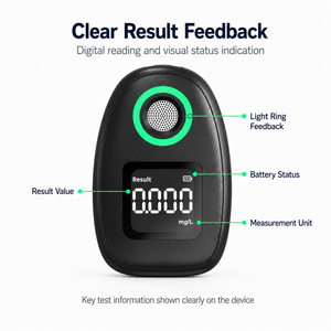 Mini éthylotest sans contact avec écran numérique clair, conception rechargeable pour la vente en gros - Product Image 5
