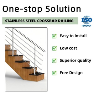 Hàng OEM Thiết Kế Cầu Thang Lan Can Lan Can Lan Can Lan Can Thẳng Đứng Ban Công Bên Ngoài Lan Can Thanh Ngang Bằng Thép Không Gỉ - Product Image 3