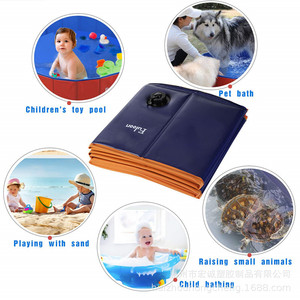 PVC Folding Bathtub Swimming Pool 80x20cm Foldable For Pet Dog Bathing And Children Use - Product Image 1