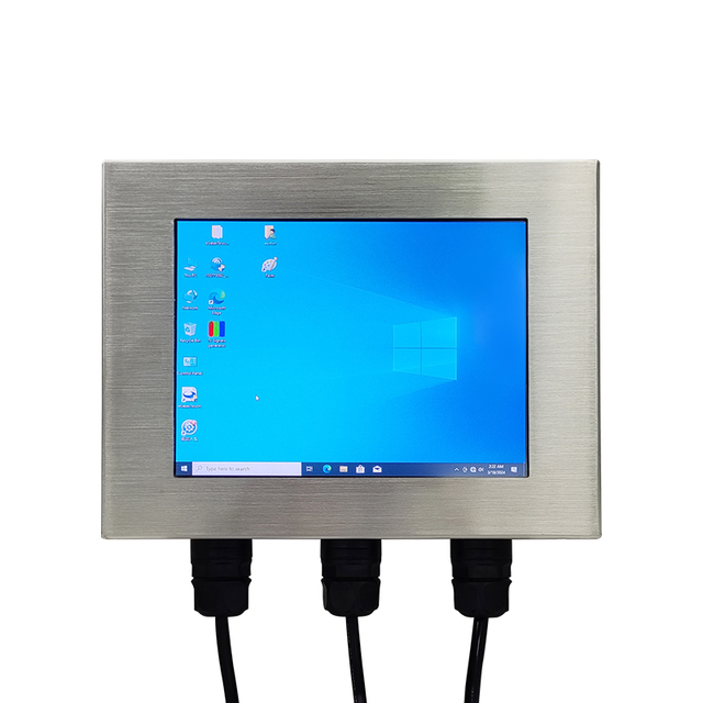 8 Inch Full IP67 Stainless Steel Resistive Touch Monitor 1000 Nits Sunlight Readable LCD Monitor with Optical Bonding