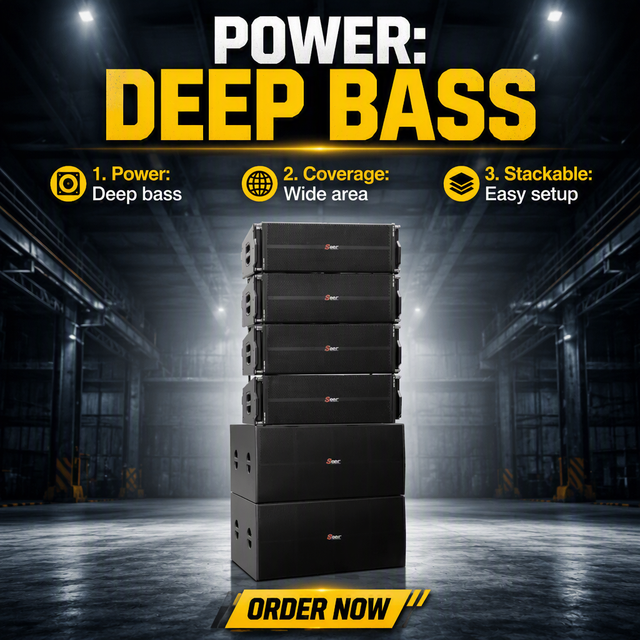 Seer SX-210 Two-Way Passive Line Array Loudspeaker 2.0 Channel 800W RMS Birch Plywood Dual 10" Woofer Eco-Friendly Durable