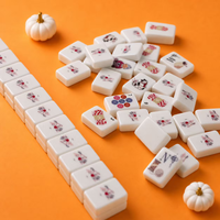 Jeu de Mahjong en Acrylique Motif Chat Mignon – Tuiles de Mahjong au Design Tricoté pour Femmes, Filles et Amoureuses des Chats
