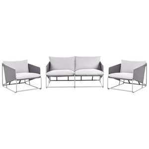 AJUNION Ensemble <span class=keywords><strong>de</strong></span> <span class=keywords><strong>salon</strong></span> surdimensionné en métal moderne Ensemble <span class=keywords><strong>de</strong></span> meubles d'extérieur Couvertures amovibles Accoudoirs Meubles <span class=keywords><strong>de</strong></span> balcon Ensemble <span class=keywords><strong>de</strong></span> canapés <span class=keywords><strong>de</strong></span> <span class=keywords><strong>jardin</strong></span> - Product Image 1