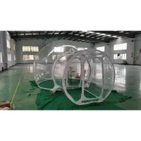 Cabine à bulles gonflable de haute qualité personnalisable 5x3.5x2.62m 0.4mm en TPU, tente de glamping en plein air, capsule spatiale